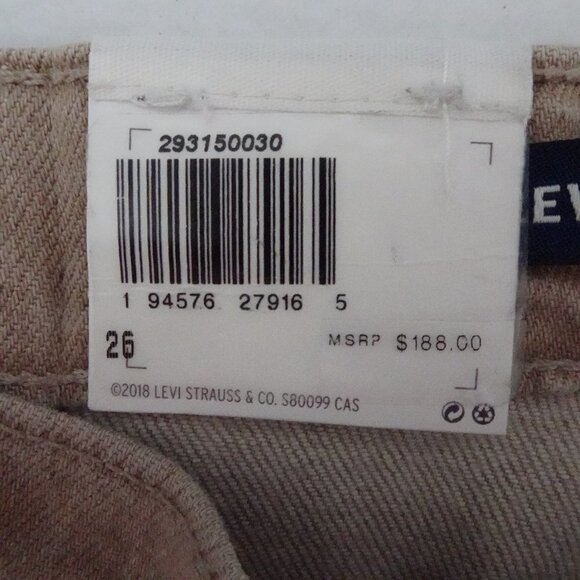 Levi's Made & Crafted Barrel Crop Jeans Women's Size 26 Brown Denim - Picture 10 of 16